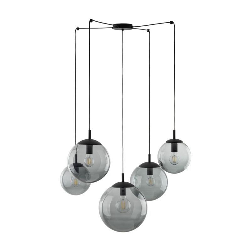 Lampa wisząca TK-Lighting Esme Grafitowe klosze pająk 5x E27 - 1szt.