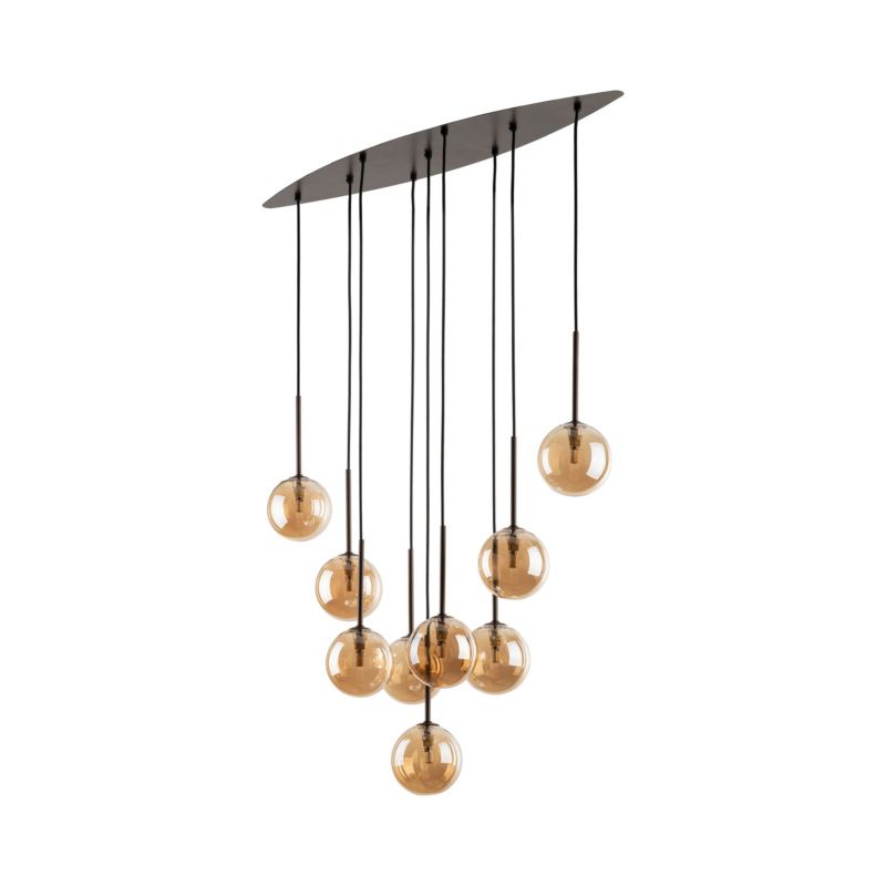 Lampa wisząca TK-Lighting Estera brązowe kulki szklane 9x G9 - 1szt.