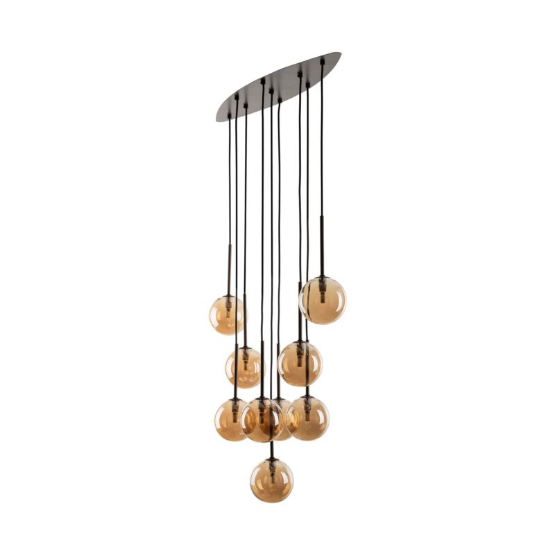 Lampa wisząca TK-Lighting Estera brązowe kulki szklane 9x G9 - 1szt.