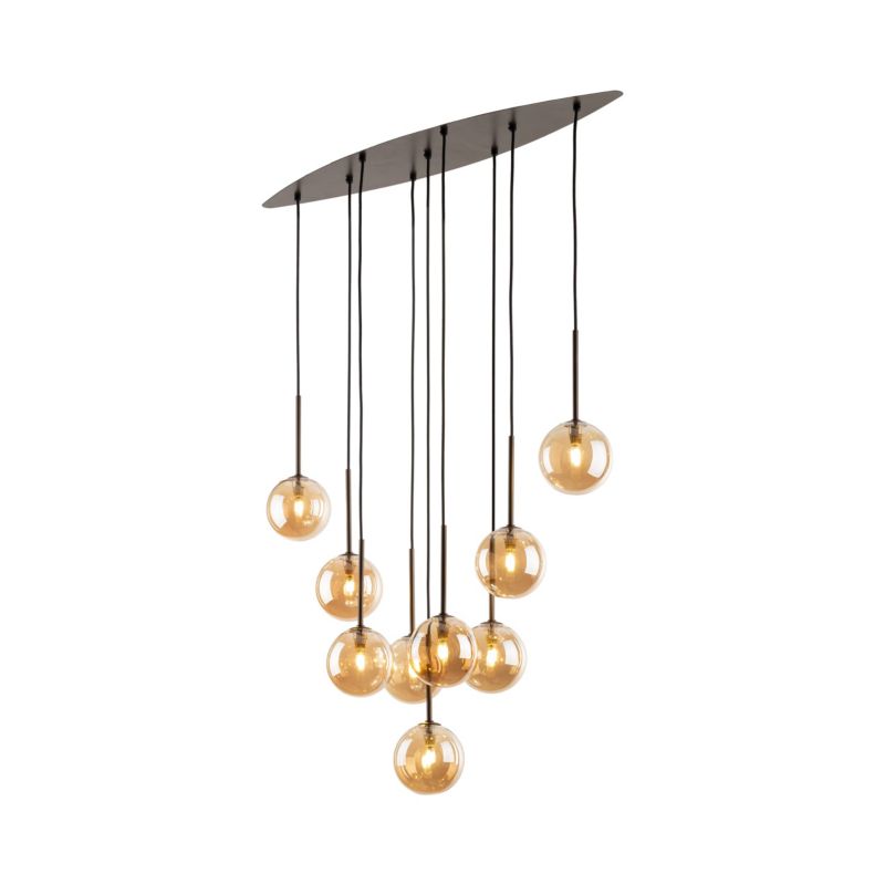 Lampa wisząca TK-Lighting Estera brązowe kulki szklane 9x G9 - 1szt.