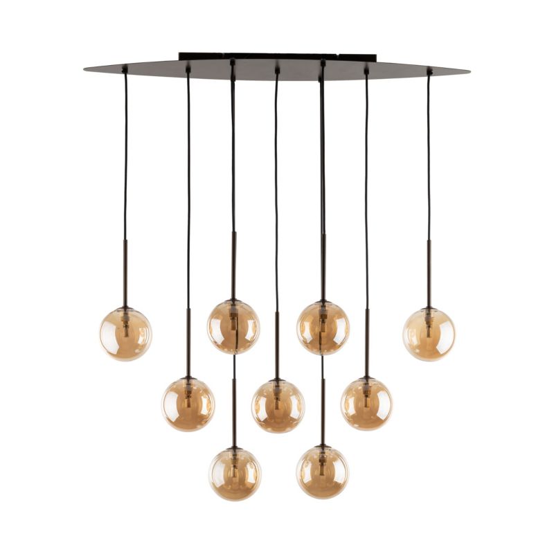 Lampa wisząca TK-Lighting Estera brązowe kulki szklane 9x G9 - 1szt.