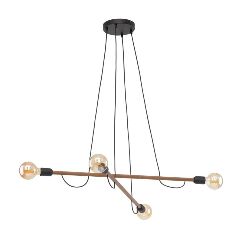 Lampa Wisząca Tk-Lighting Helix Wood Orzech 4 - 1szt.