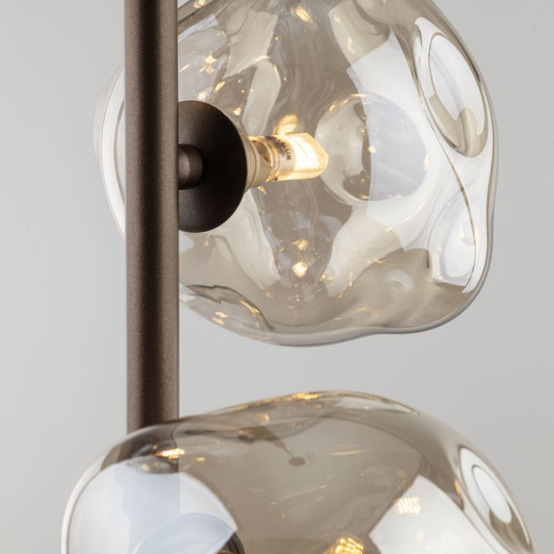 Lampa wisząca Tk-Lighting Lava brązowy zwis klosze nieregularne - 1 szt.