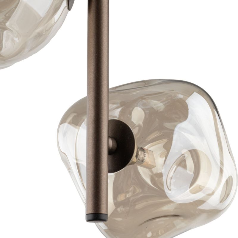 Lampa wisząca Tk-Lighting Lava brązowy zwis klosze nieregularne - 1 szt.