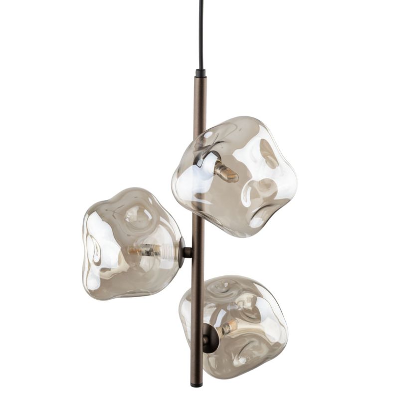 Lampa wisząca Tk-Lighting Lava brązowy zwis klosze nieregularne - 1 szt.