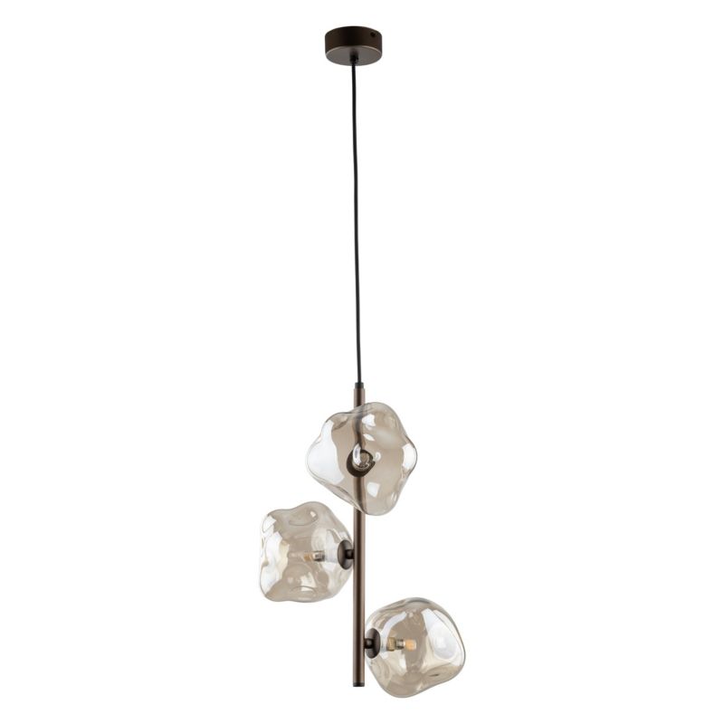 Lampa wisząca Tk-Lighting Lava brązowy zwis klosze nieregularne - 1 szt.