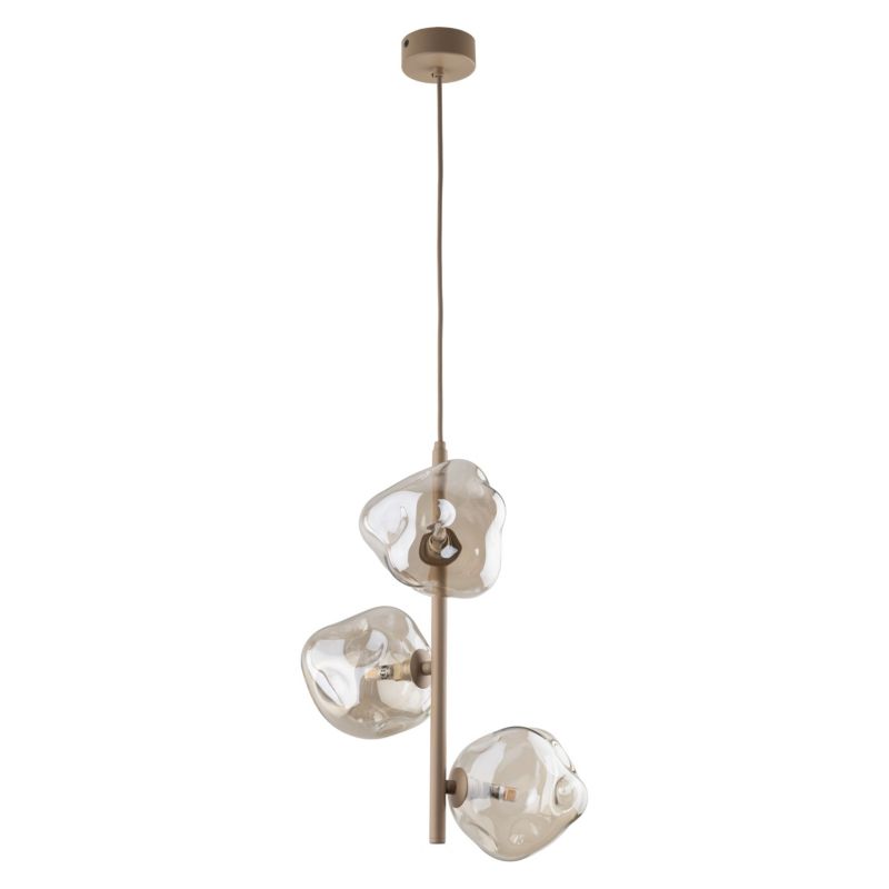 Lampa wisząca Tk-Lighting Lava Sabia beżowy zwis klosze nieregularne 3xG9 - 1 szt.