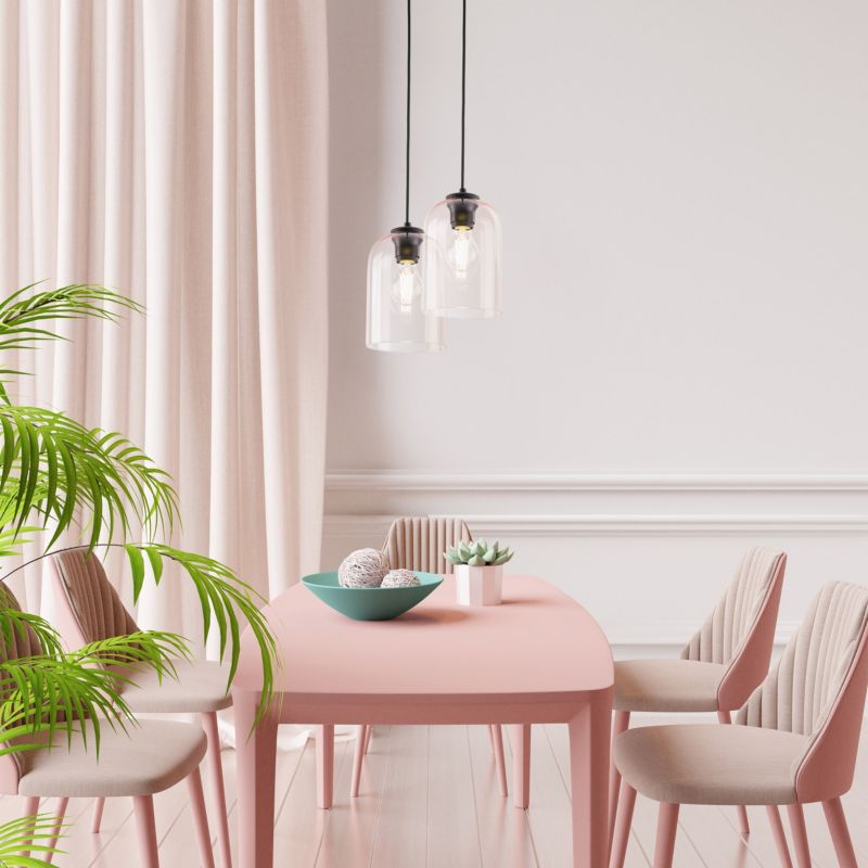 Lampa wisząca TK-Lighting Molly różowy klosz - 1szt.