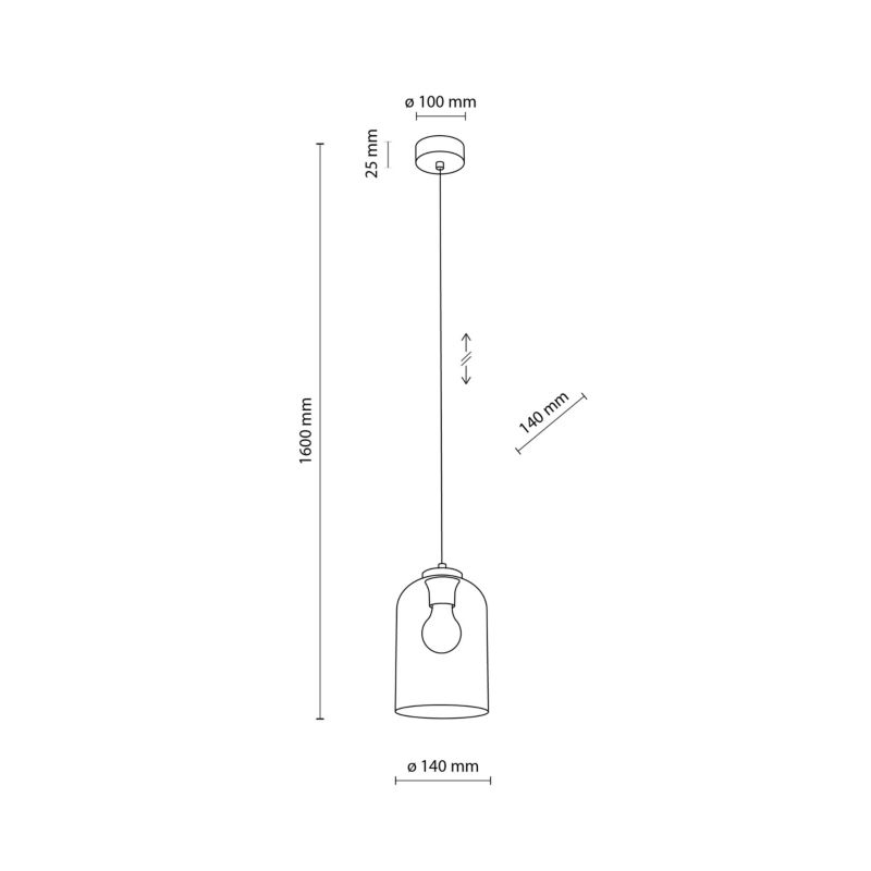 Lampa wisząca TK-Lighting Molly różowy klosz - 1szt.