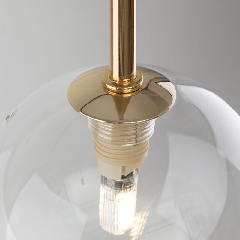 Lampa wisząca TK-Lighting Nilos złoty klosz przeźroczysty - 1szt.