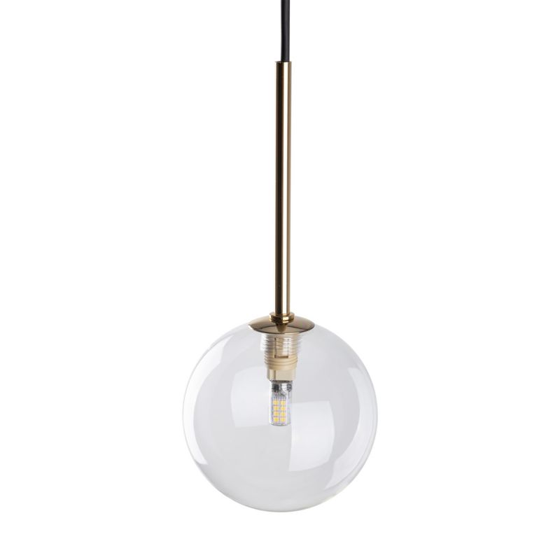 Lampa wisząca TK-Lighting Nilos złoty klosz przeźroczysty - 1szt.
