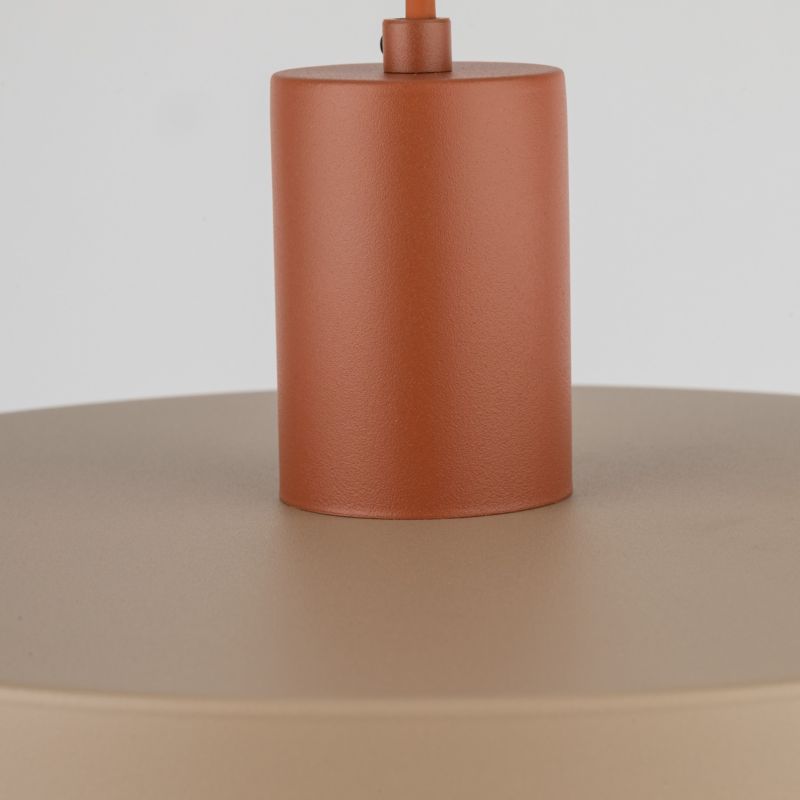 Lampa Wisząca Tk-Lighting Sila Brick Sabia daszek ceglany czerwony beżowy 300 - 1szt.
