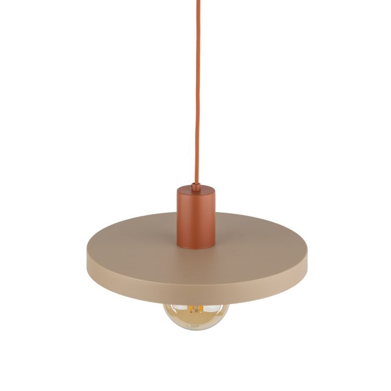 Lampa Wisząca Tk-Lighting Sila Brick Sabia daszek ceglany czerwony beżowy 300 - 1szt.