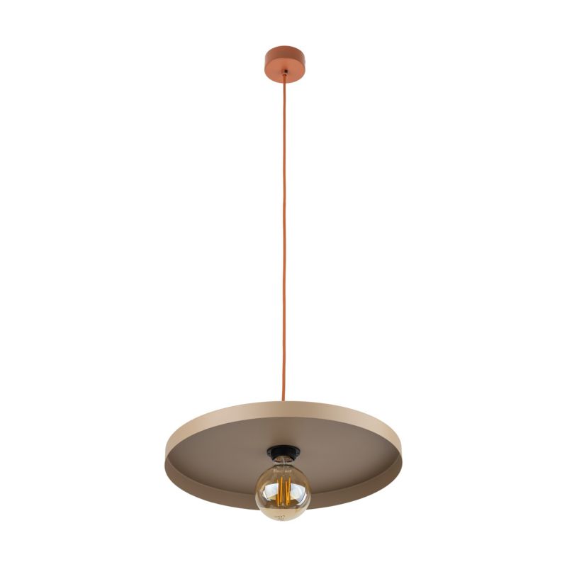 Lampa Wisząca Tk-Lighting Sila Brick Sabia daszek ceglany czerwony beżowy E27 - 1szt.