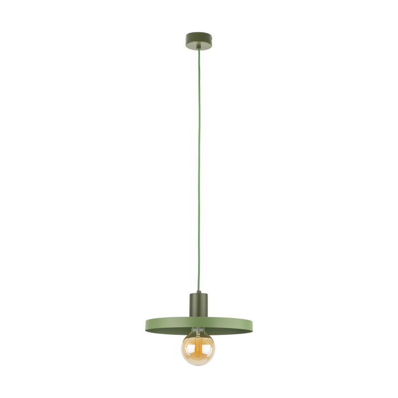 Lampa Wisząca Tk-Lighting Sila Zielona daszek 1Xe27 - 1szt.