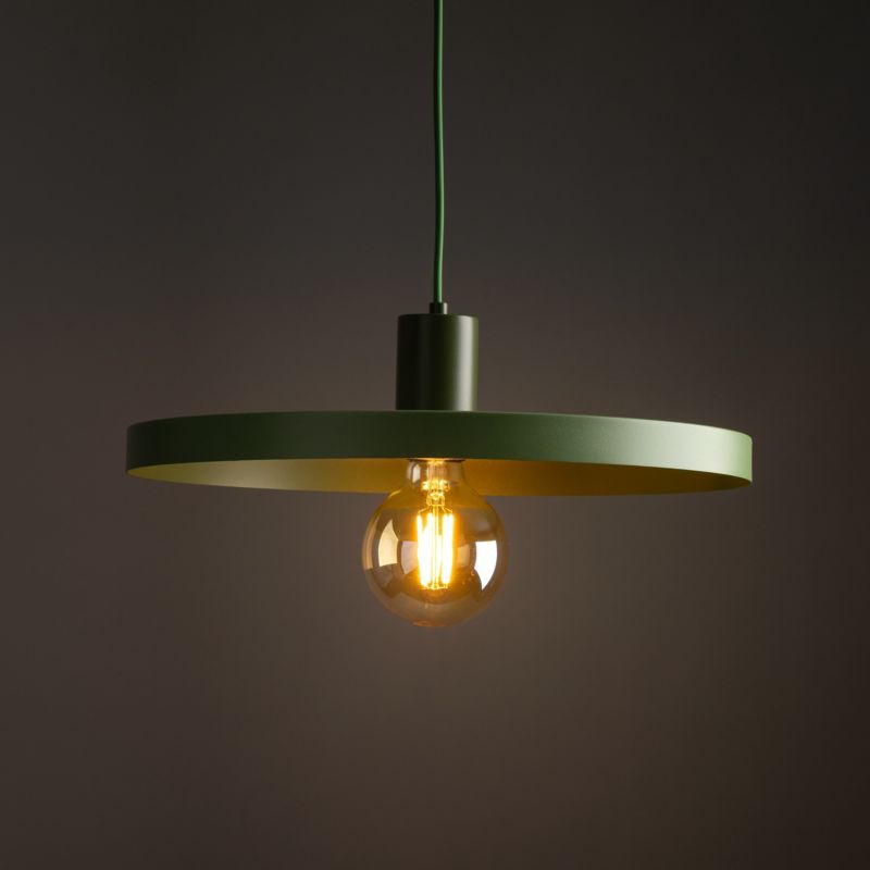 Lampa wisząca Tk-Lighting Sila zielona daszek 1Xe27 - 1szt.