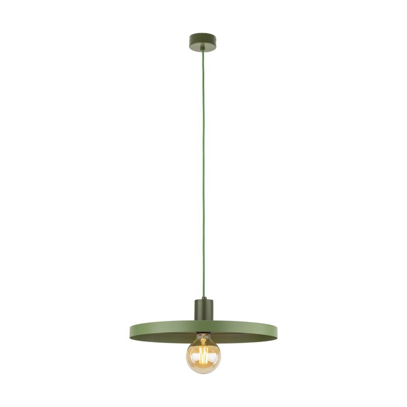 Lampa wisząca Tk-Lighting Sila zielona daszek 1Xe27 - 1szt.