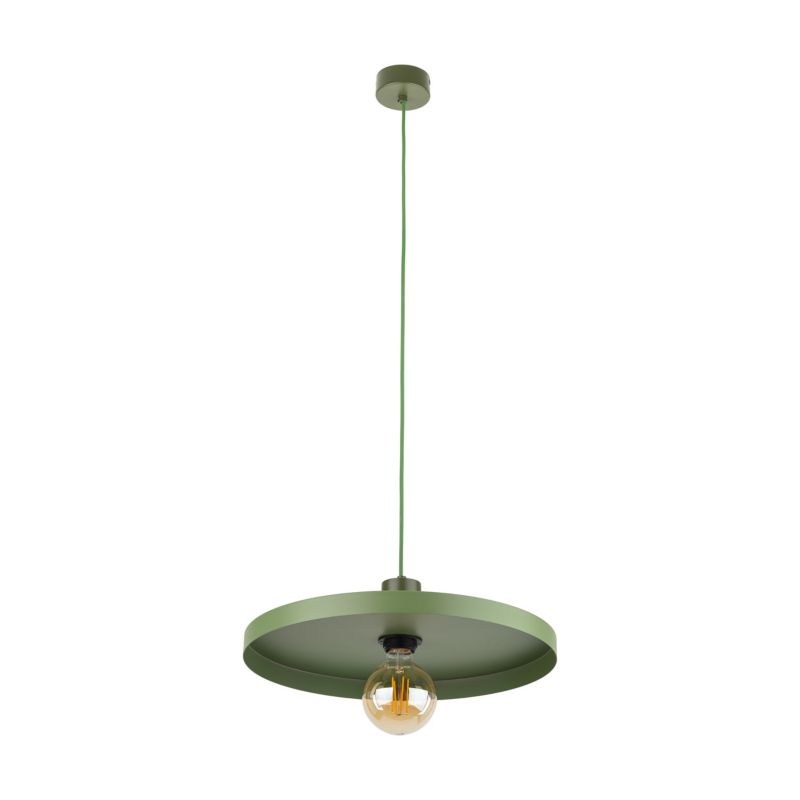 Lampa wisząca Tk-Lighting Sila zielona daszek 1Xe27 - 1szt.