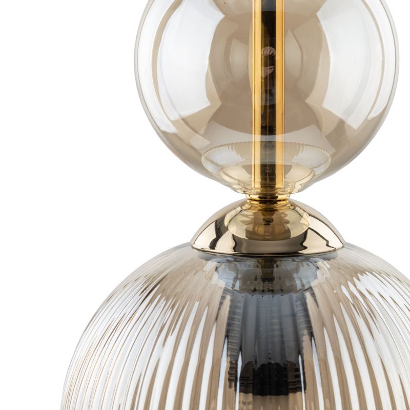 Lampa Wisząca Tk-Lighting Sophia Cognac 1Xe14 ryflowany klosz - 1szt.