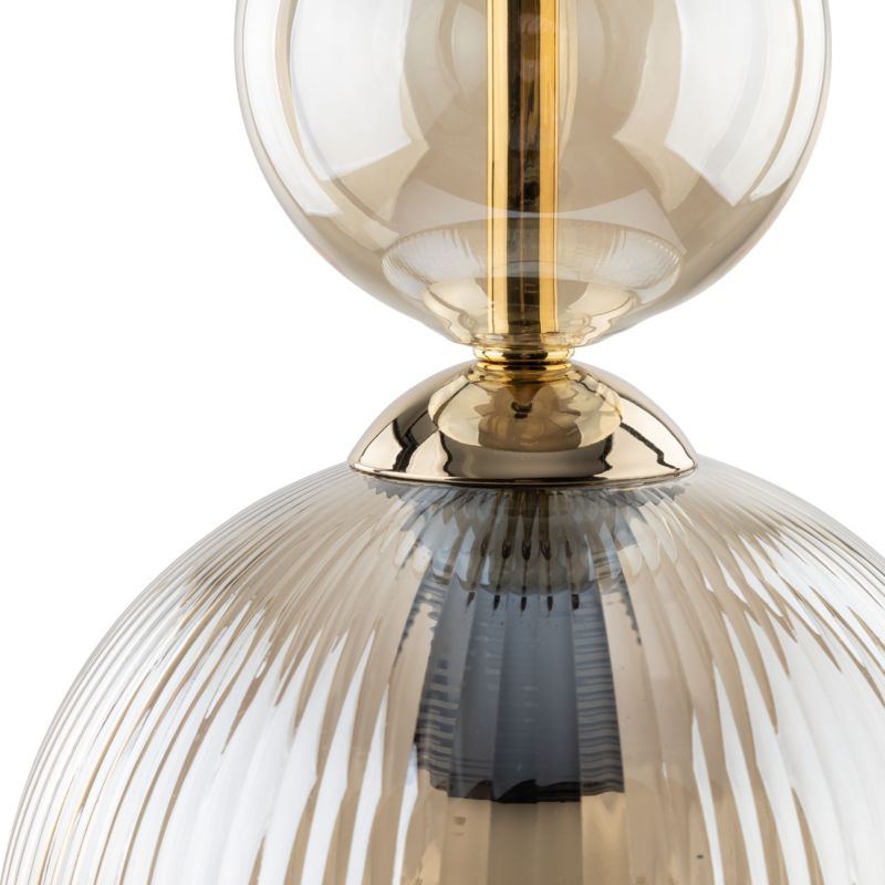 Lampa Wisząca Tk-Lighting Sophia Cognac 1Xe14 ryflowany klosz - 1szt.