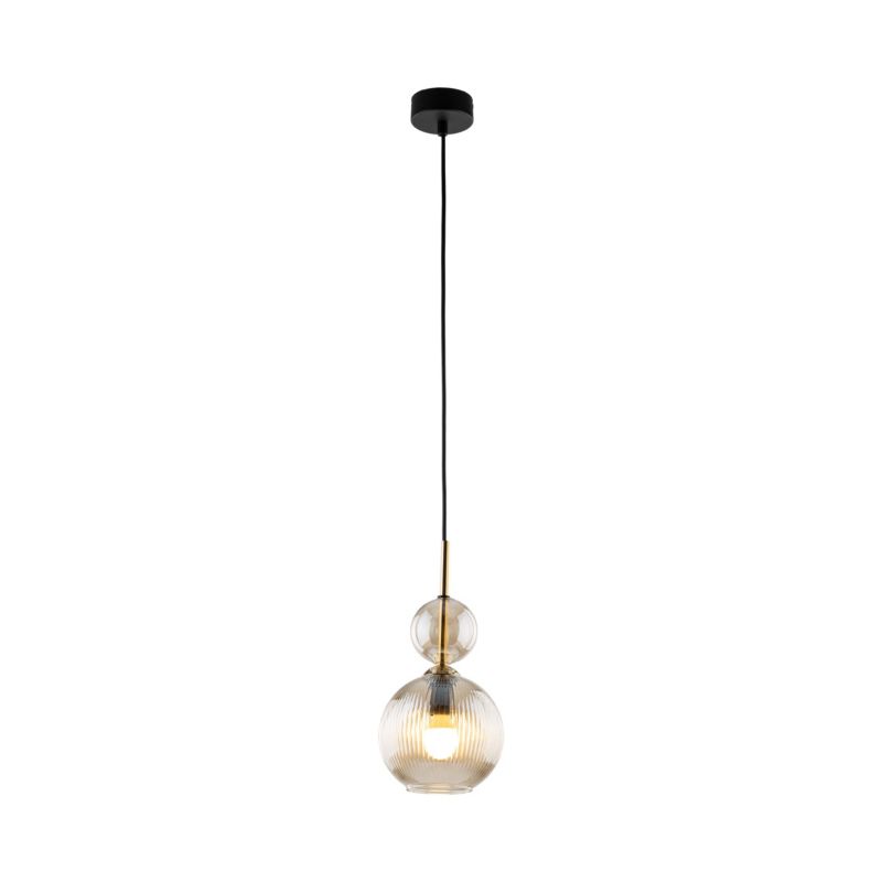 Lampa Wisząca Tk-Lighting Sophia Cognac 1Xe14 ryflowany klosz - 1szt.
