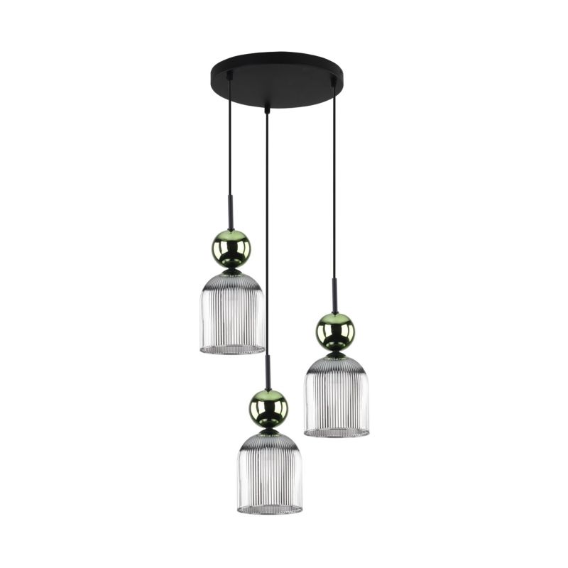 Lampa wisząca TK Lighting SOPHIA GREEN GRAPHITE 3XE14 - 1 szt