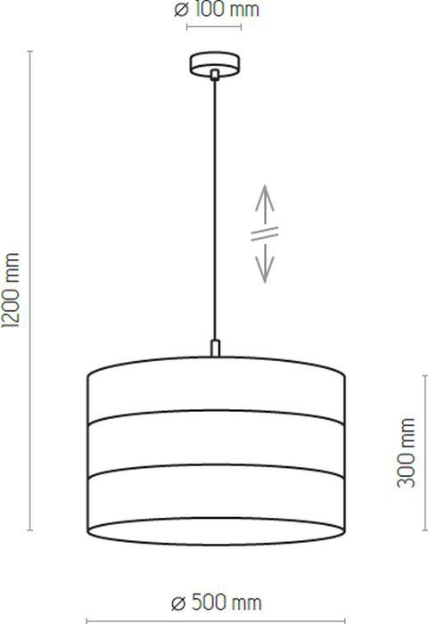 Lampa wisząca TK Lighting Tago czarny/złoty, E27, IP20, metalowa - 1 szt.