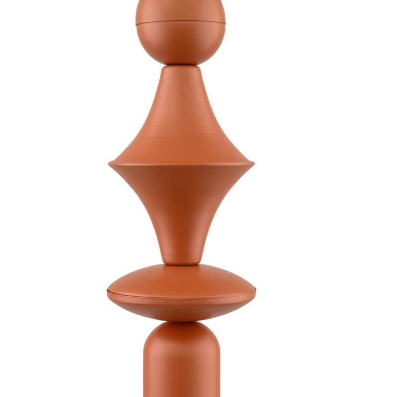 Lampa Wisząca Tk-Lighting Tower czerwona ceglasta drewno - 1szt.