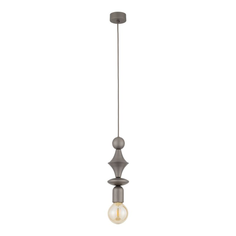Lampa Wisząca Tk-Lighting Tower New Brown brązowa drewniana 1Xe27 - 1szt.