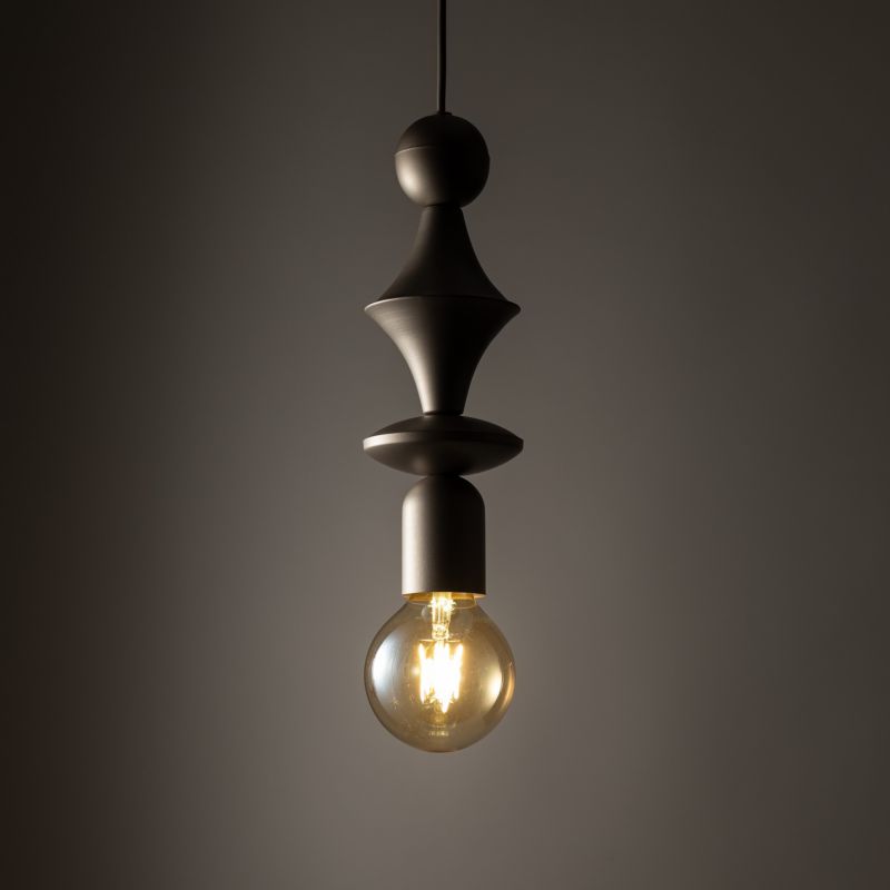 Lampa Wisząca Tk-Lighting Tower New Brown brązowa drewniana 1Xe27 - 1szt.