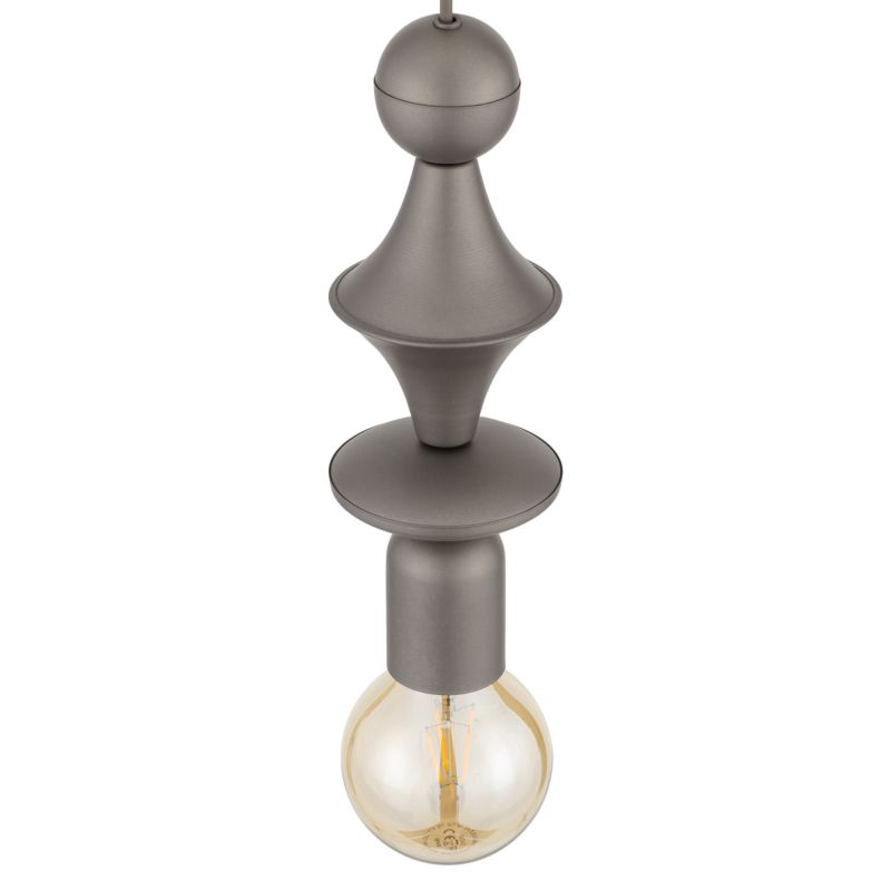 Lampa Wisząca Tk-Lighting Tower New Brown brązowa drewniana 1Xe27 - 1szt.