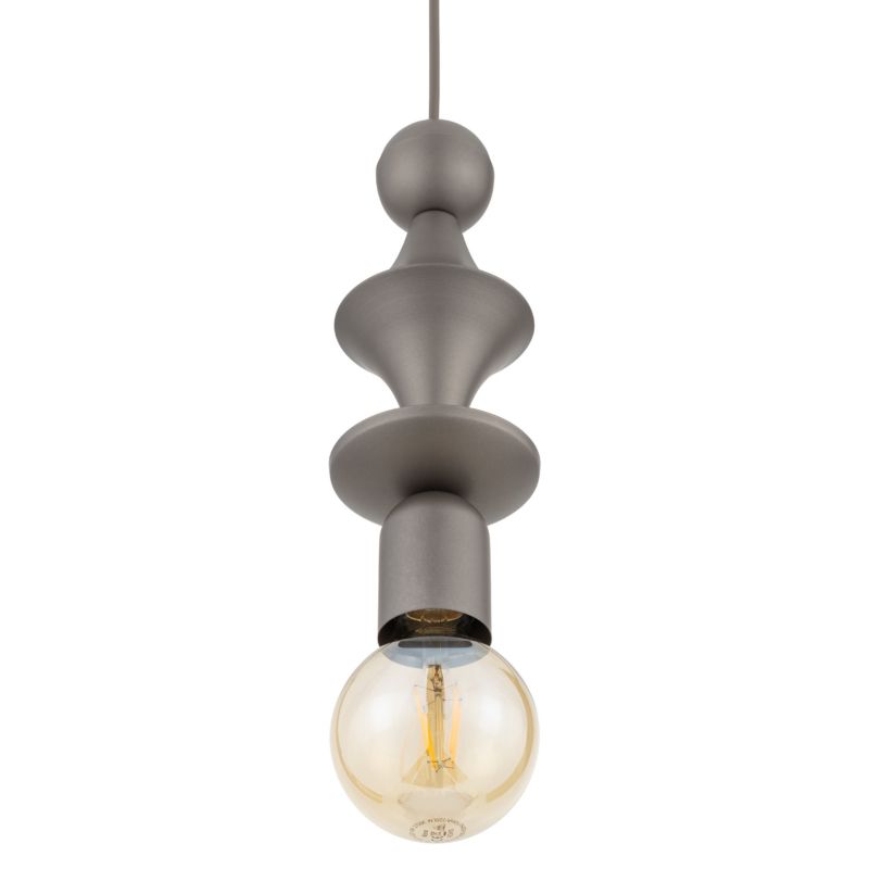 Lampa Wisząca Tk-Lighting Tower New Brown brązowa drewniana 1Xe27 - 1szt.