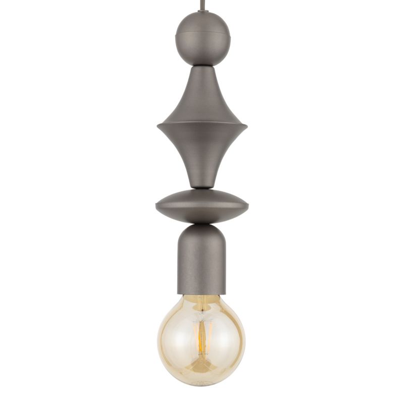 Lampa Wisząca Tk-Lighting Tower New Brown brązowa drewniana 1Xe27 - 1szt.
