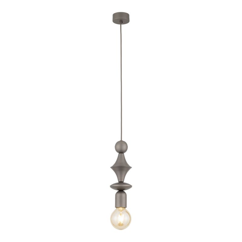 Lampa Wisząca Tk-Lighting Tower New Brown brązowa drewniana 1Xe27 - 1szt.