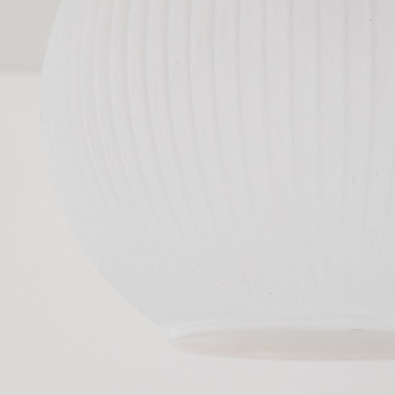Lampa wisząca Tk-Lighting Virlo biały ryflowany klosz beżowa lampa sufitowa plafon 1Xe14 - 1szt.