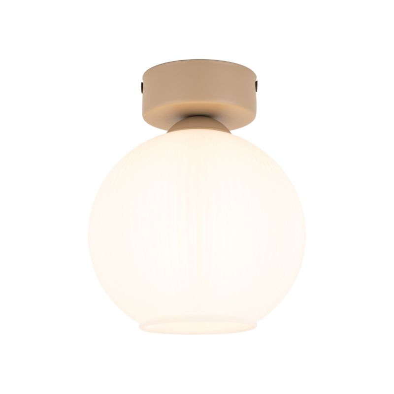 Lampa wisząca Tk-Lighting Virlo biały ryflowany klosz beżowa lampa sufitowa plafon 1Xe14 - 1szt.