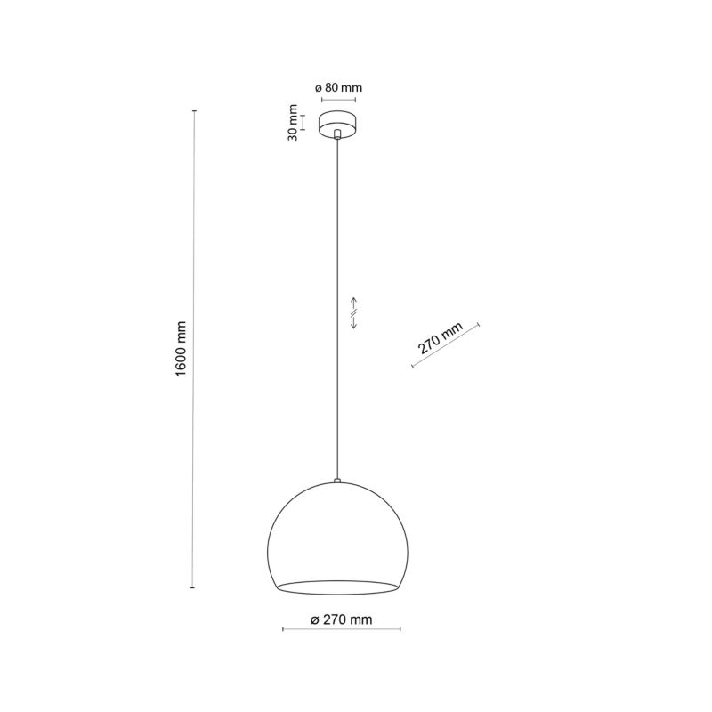 Lampa wisząca TK-Lighting Zoe Brown 1 M - 1szt.