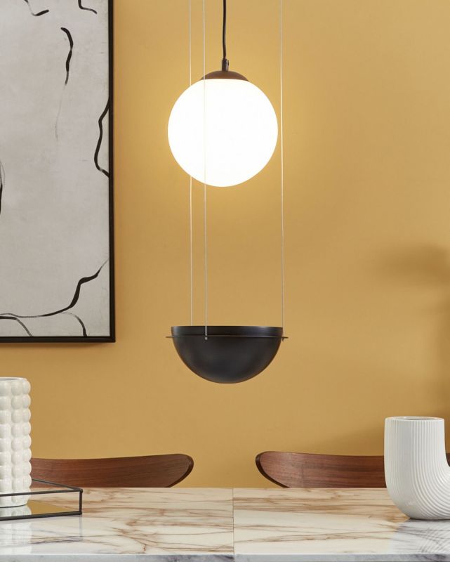 Lampa wisząca Tobins Szkło Czarny 1 szt.
