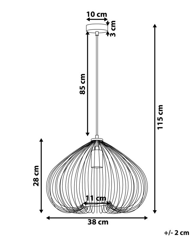 Lampa wisząca Tordino Metal Czarny 1 szt.