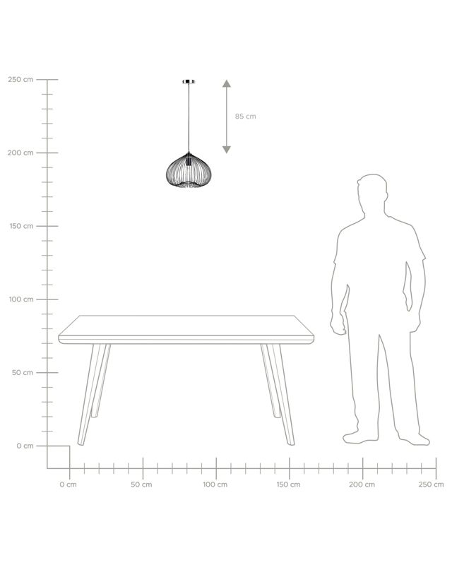 Lampa wisząca Tordino Metal Czarny 1 szt.