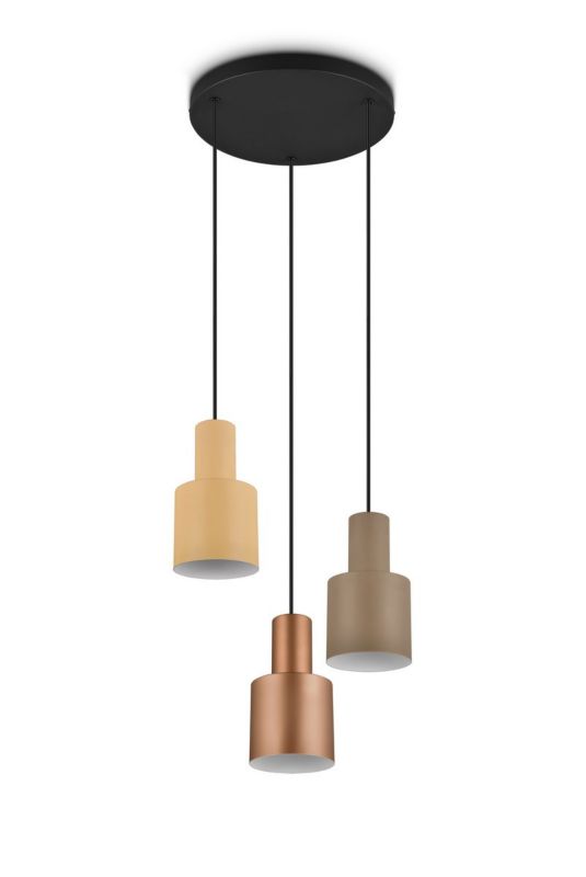 Lampa wisząca Trio AGUDO brązowa-odcienie brązu 3xE27x40W IP20 wym:150x37x37cm - 1 szt.