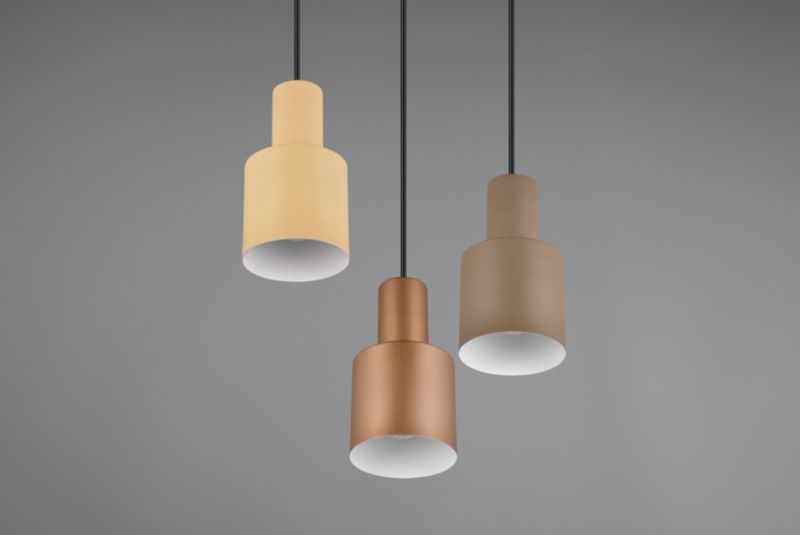 Lampa wisząca Trio AGUDO brązowa-odcienie brązu 3xE27x40W IP20 wym:150x37x37cm - 1 szt.