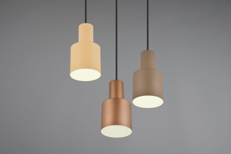 Lampa wisząca Trio AGUDO brązowa-odcienie brązu 3xE27x40W IP20 wym:150x37x37cm - 1 szt.