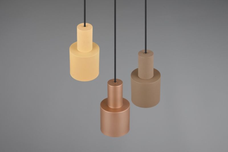 Lampa wisząca Trio AGUDO brązowa-odcienie brązu 3xE27x40W IP20 wym:150x37x37cm - 1 szt.