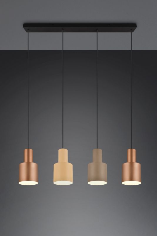 Lampa wisząca Trio AGUDO brązowa-odcienie brązu 4xE27x40W IP20 wym:150x87x12cm - 1 szt.