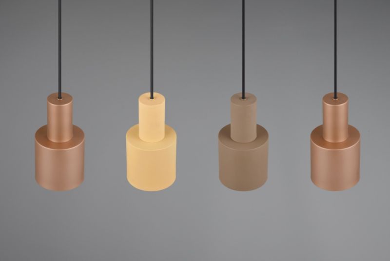 Lampa wisząca Trio AGUDO brązowa-odcienie brązu 4xE27x40W IP20 wym:150x87x12cm - 1 szt.