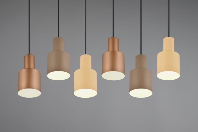 Lampa wisząca Trio AGUDO brązowa-odcienie brązu 6xE27x40W IP20 wym:150x85x27cm - 1 szt.