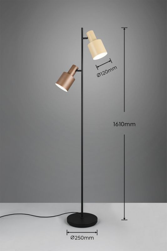 Lampa wisząca Trio AGUDO szara 1xE27x10W IP20 wym:150x12x12cm - 1 szt.