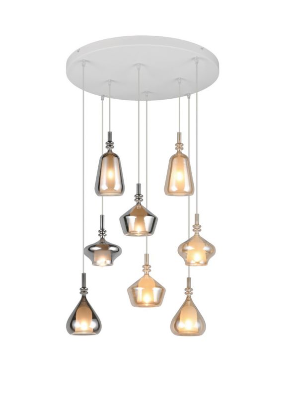 Lampa wisząca Trio ALDEA biała 8xE14x10W IP20 wym:300x72x72cm - 1 szt.