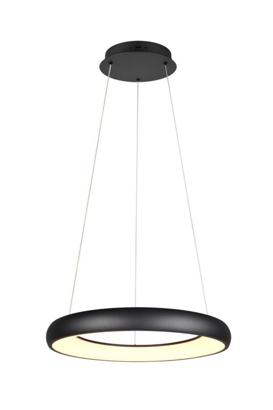Lampa wisząca Trio Cardona 3865 czarna ring wbudowany LED 38W 1 szt.
